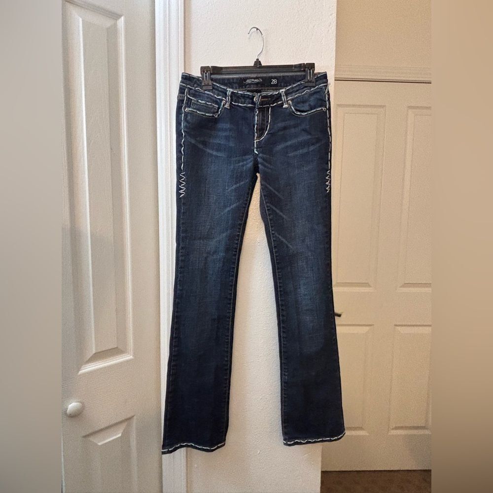 Ed Hardy Dark Blue Boot Cut Jeans